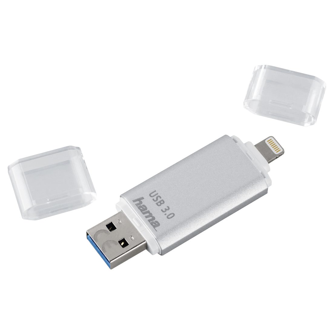 HAMA 124142 Save2Data FlashPen, 64GB, Lightning, USB 3.0, silver, Prime Line