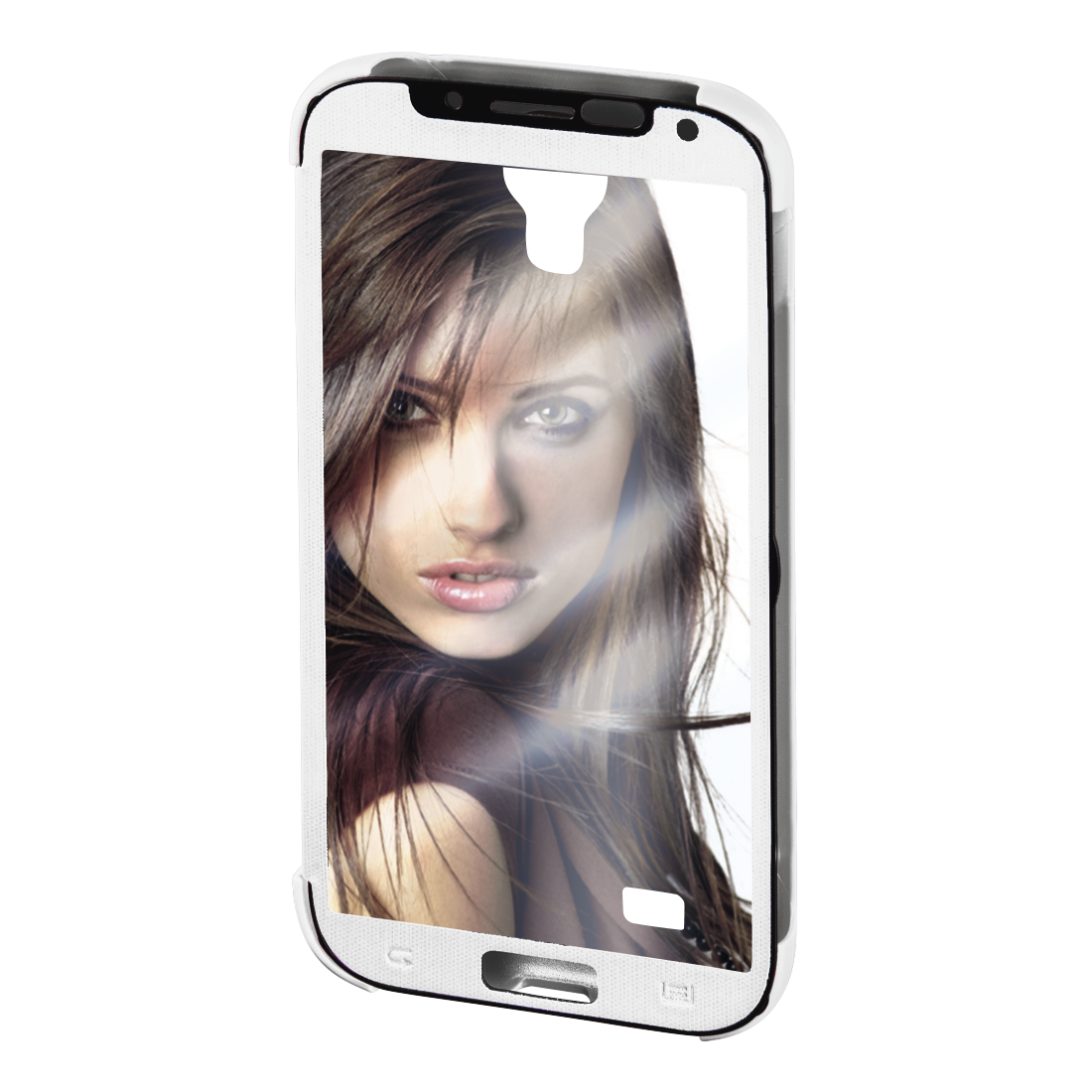 HAMA 134105 "Mirror" Booklet Case for Samsung Galaxy S5 (Neo), white/silver
