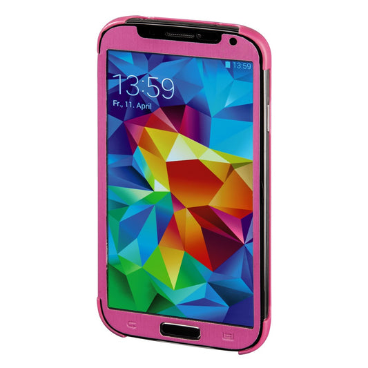 HAMA 134107 "Mirror" Booklet Case for Samsung Galaxy S5 (Neo), pink/silver