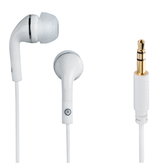 HAMA 135636 "Flip" In-Ear Stereo Headphones, white