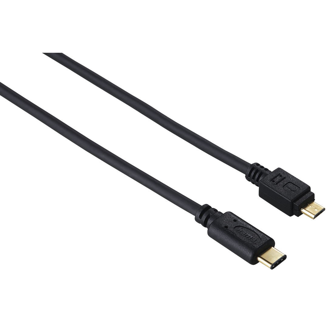 HAMA 135713 USB-C Adapter Cable, USB-C plug - micro US 2.0 plug, gold-plated, 0.75 m