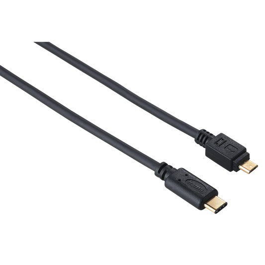 HAMA 135713 USB-C Adapter Cable, USB-C plug - micro US 2.0 plug, gold-plated, 0.75 m