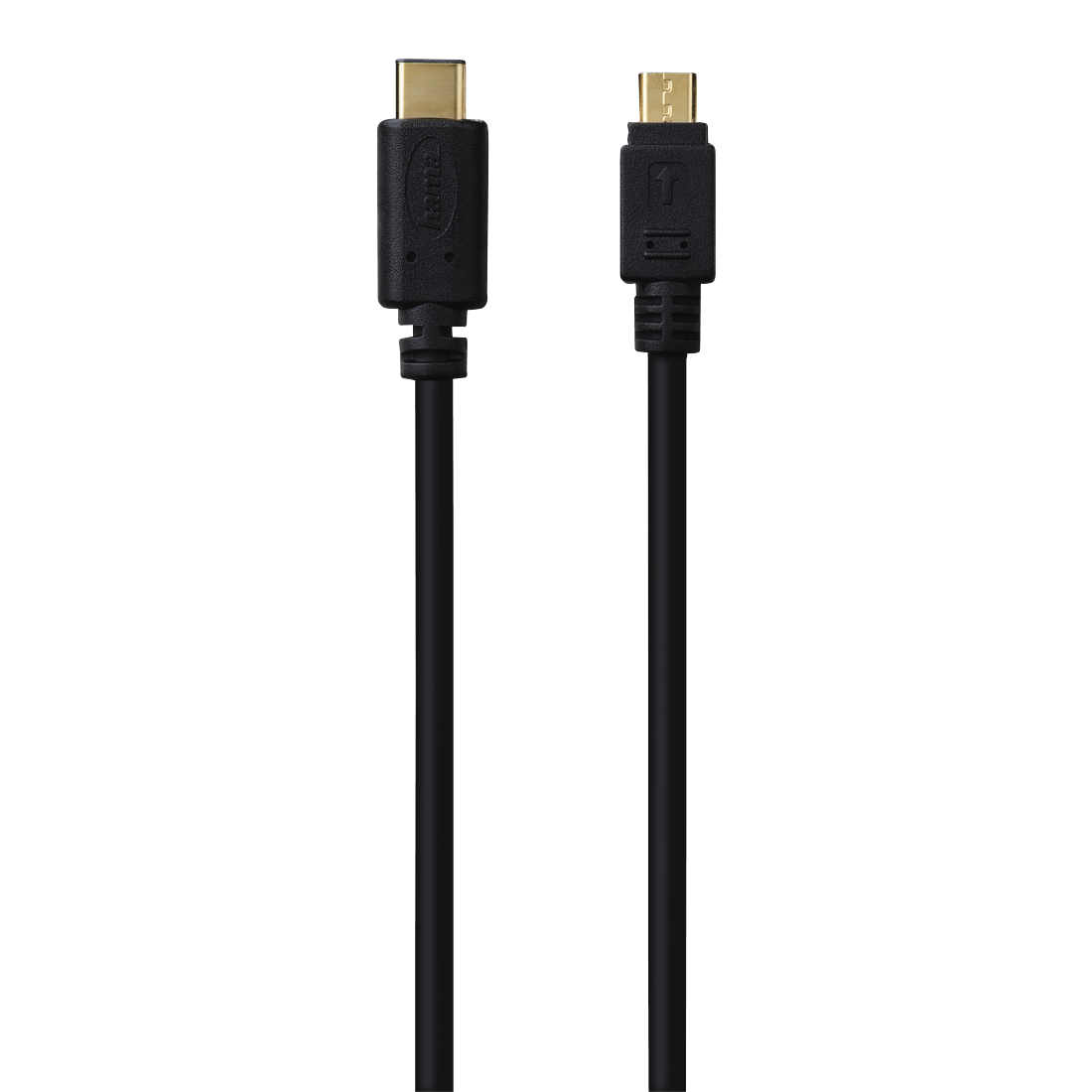 HAMA 135713 USB-C Adapter Cable, USB-C plug - micro US 2.0 plug, gold-plated, 0.75 m