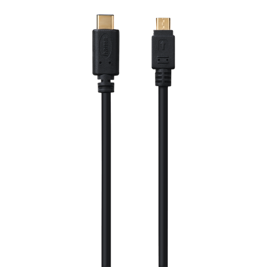 HAMA 135713 USB-C Adapter Cable, USB-C plug - micro US 2.0 plug, gold-plated, 0.75 m