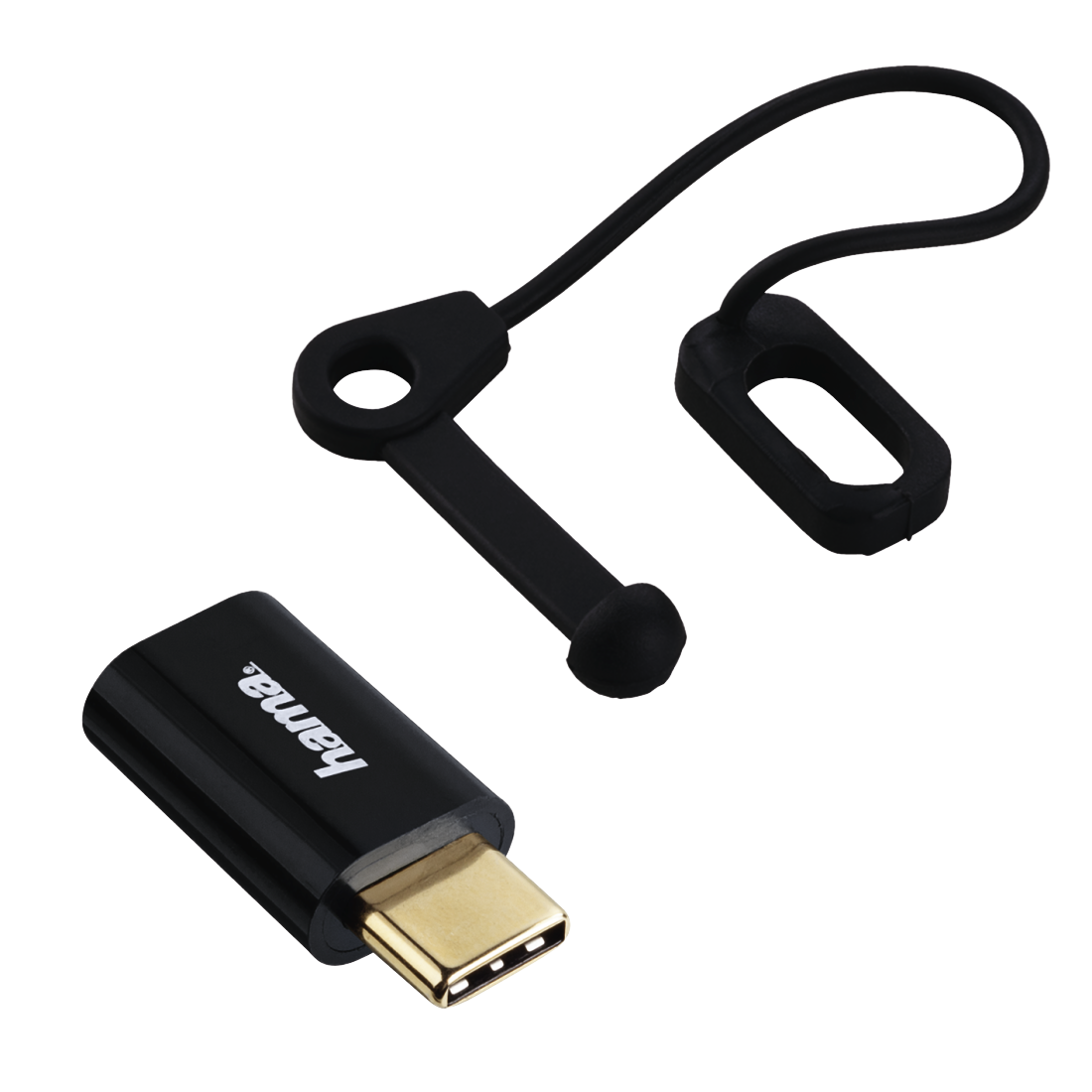 HAMA 135723 USB-C Adapter, USB 2.0, USB-C Plug – Micro-USB-B Socket, 480 Mbit/s