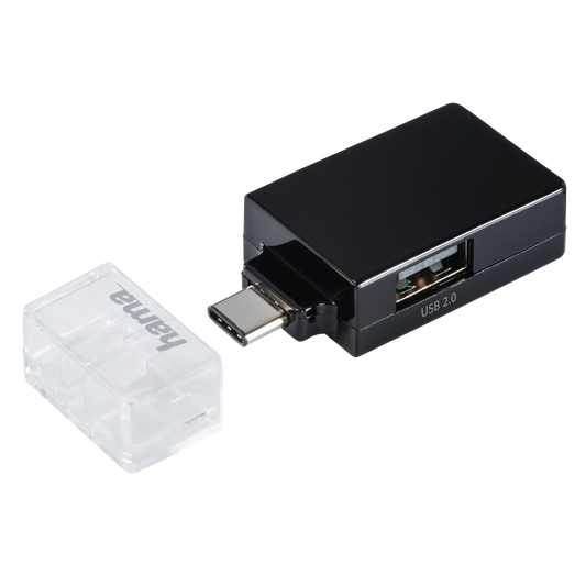 HAMA 135752"Pocket" 1:3 USB Type-C Hub, 1 x USB-A 3.1, 2 x USB-A 2.0