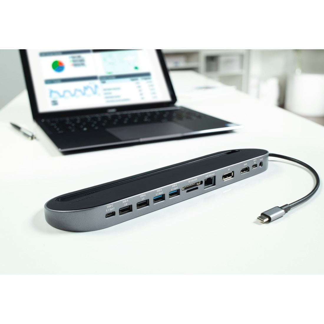 HAMA 135761 12-IN-1 USB-C DOCKING STATION FOR USB, HDMI™, DP, LAN, SD, MICROSD, JACK