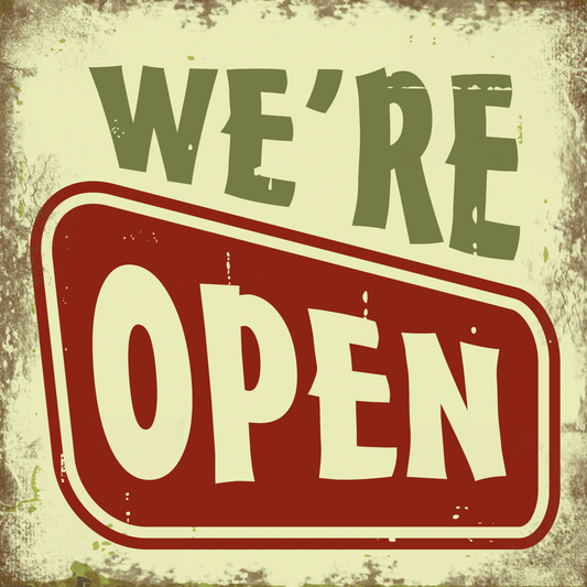 XAVAX 136301 "WE'RE OPEN" DECORATION 25X25CM
