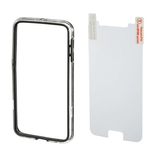 HAMA 136734 "Edge Protector" Cover for Samsung Galaxy S6 + Screen Protector, black