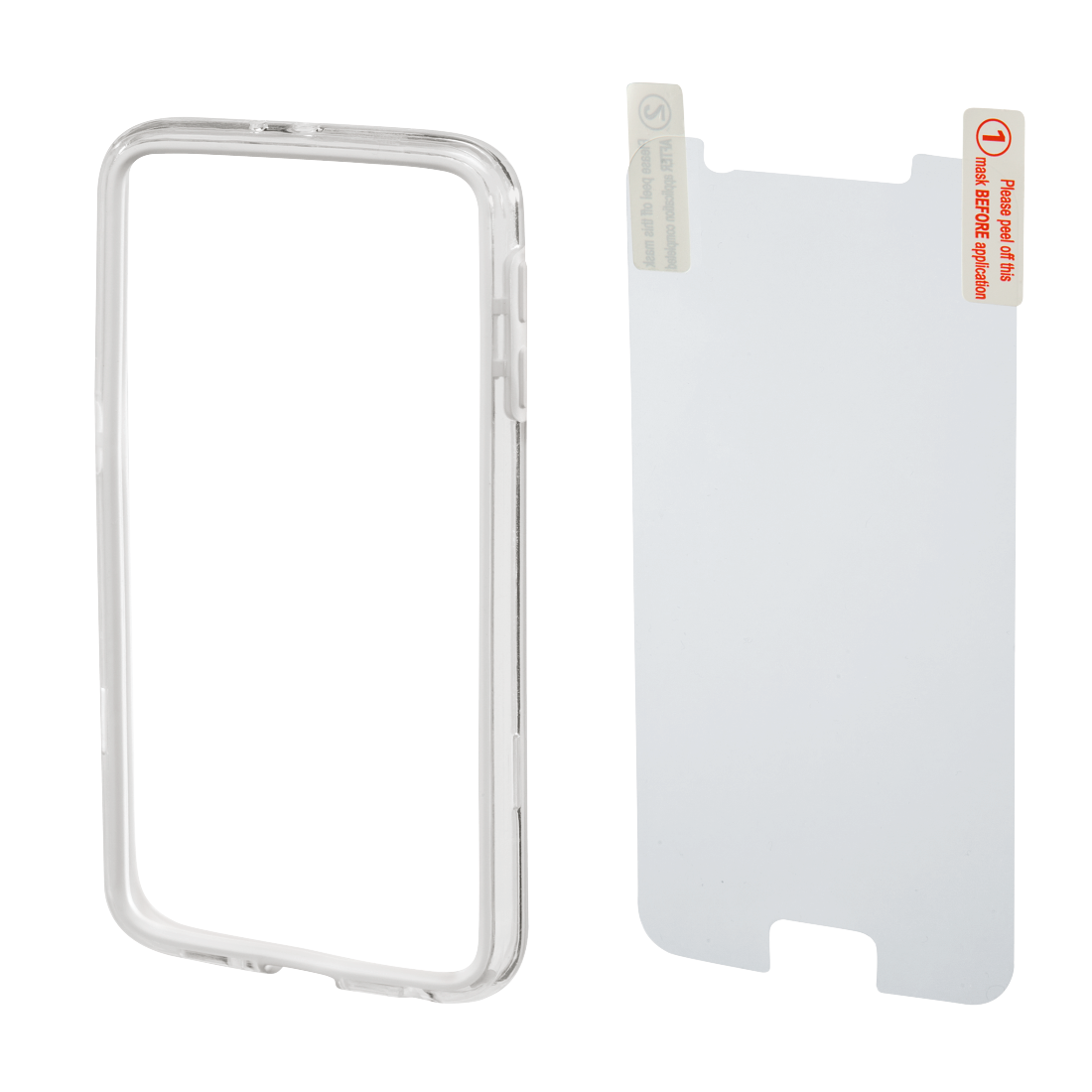 HAMA 136735 "Edge Protector" Cover for Samsung Galaxy S6 + Screen Protector, white