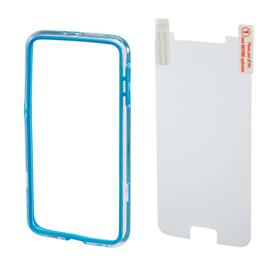 HAMA 136736 "Edge Protector" Cover for Samsung Galaxy S6 + Screen Protector, blue