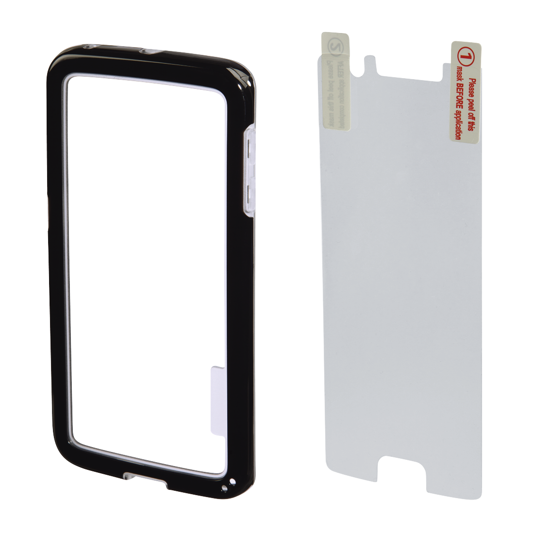HAMA 136738 "Edge Protector" Cover for Samsung Galaxy S6 Edge + Screen Protector, black