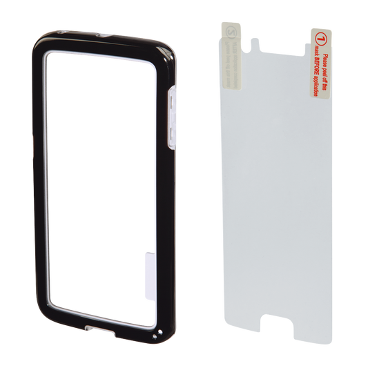 HAMA 136738 "Edge Protector" Cover for Samsung Galaxy S6 Edge + Screen Protector, black