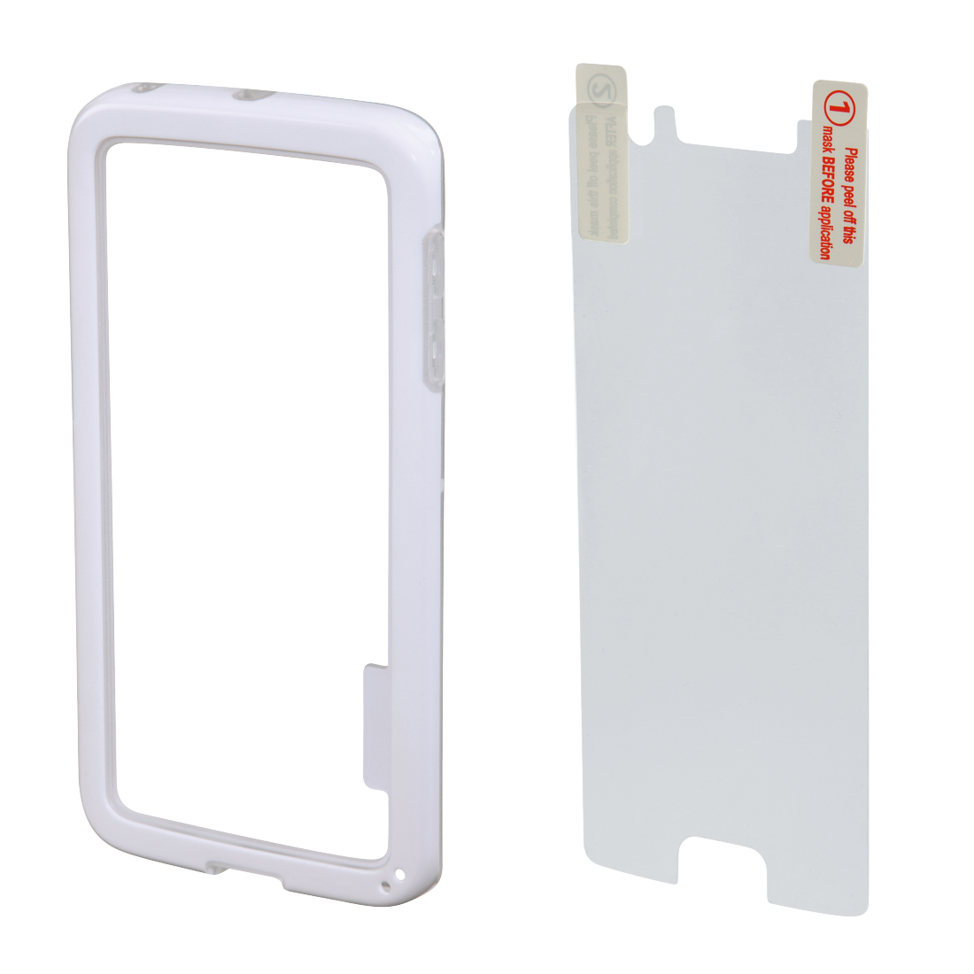 HAMA 136739 "Edge Protector" Cover for Samsung Galaxy S6 Edge + Screen Protector, white
