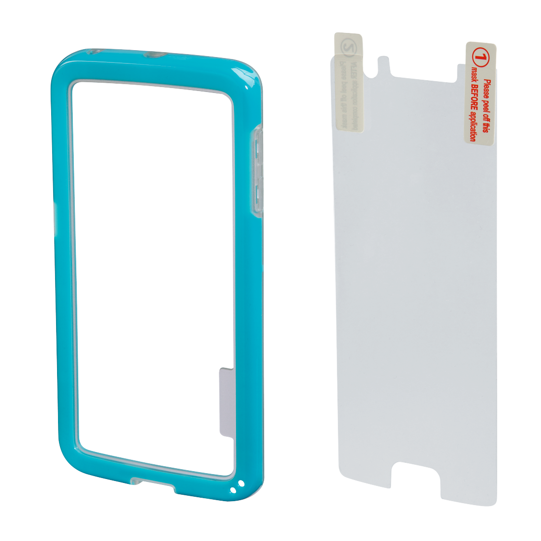 HAMA 136740 "Edge Protector" Cover for Samsung Galaxy S6 Edge + Screen Protector, blue