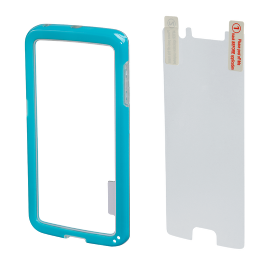 HAMA 136740 "Edge Protector" Cover for Samsung Galaxy S6 Edge + Screen Protector, blue