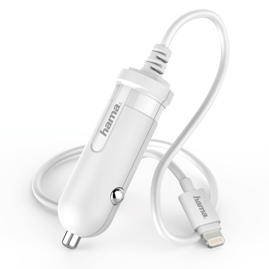 HAMA 138283 "Easy" Car Charger for Apple iPhone/iPod with Lightning Connection