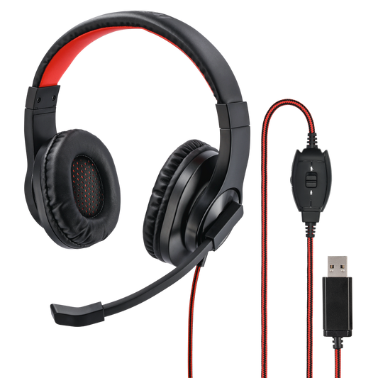 HAMA 139927 "HS-USB400" PC Office Headset, Stereo, black