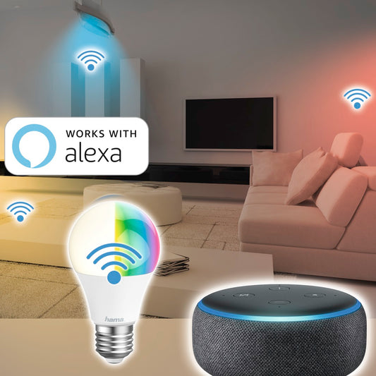 Hama 176547 WiFi-LED Light, E27, 10W, RGB, can be dimmed