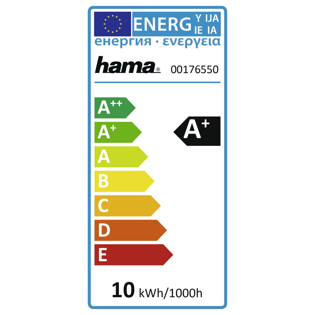 Hama 176550 WiFi-LED Light, E27, 10W, white, can be dimmed