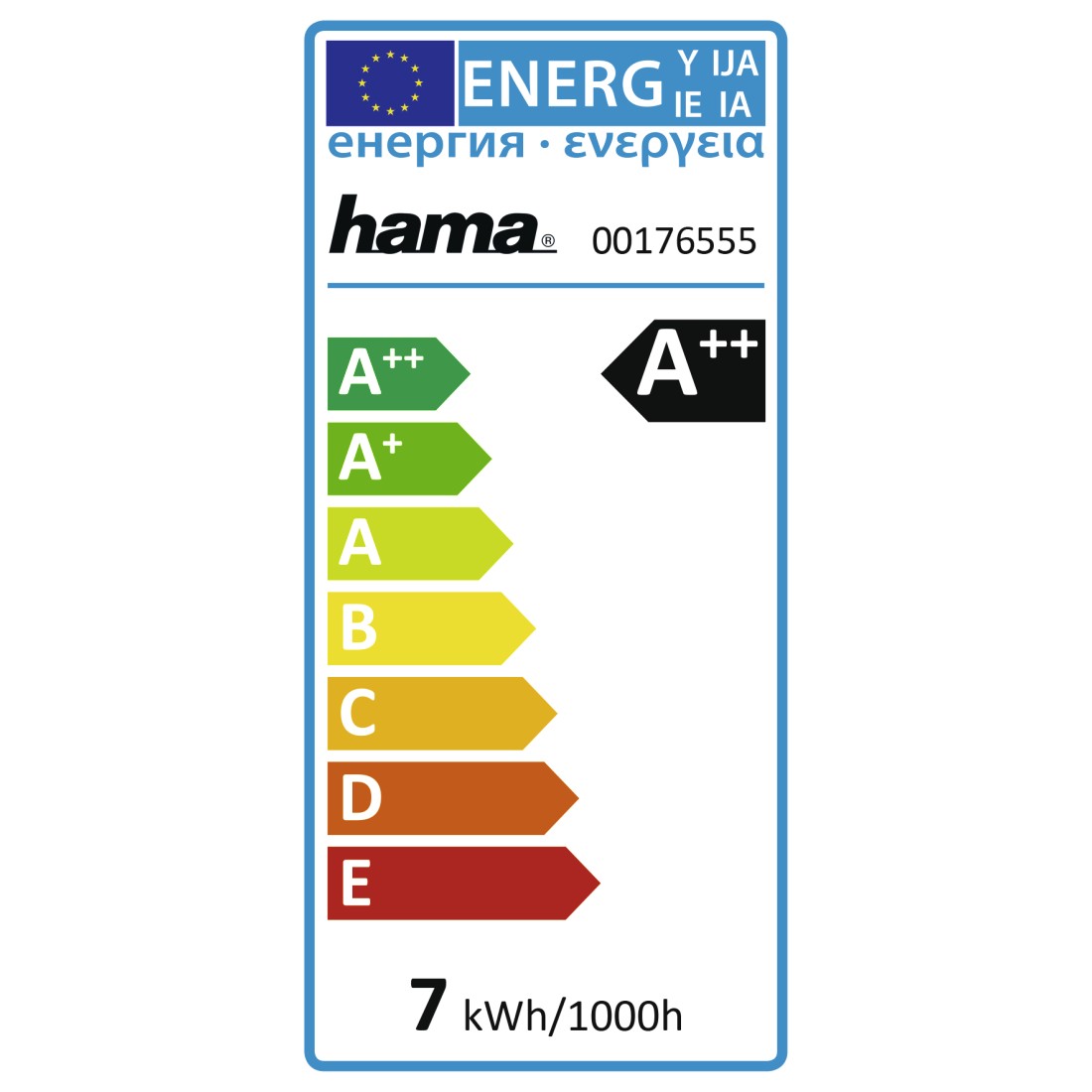 Hama 176555 WiFi LED Filament, E27, 7W, warm white, dimmable