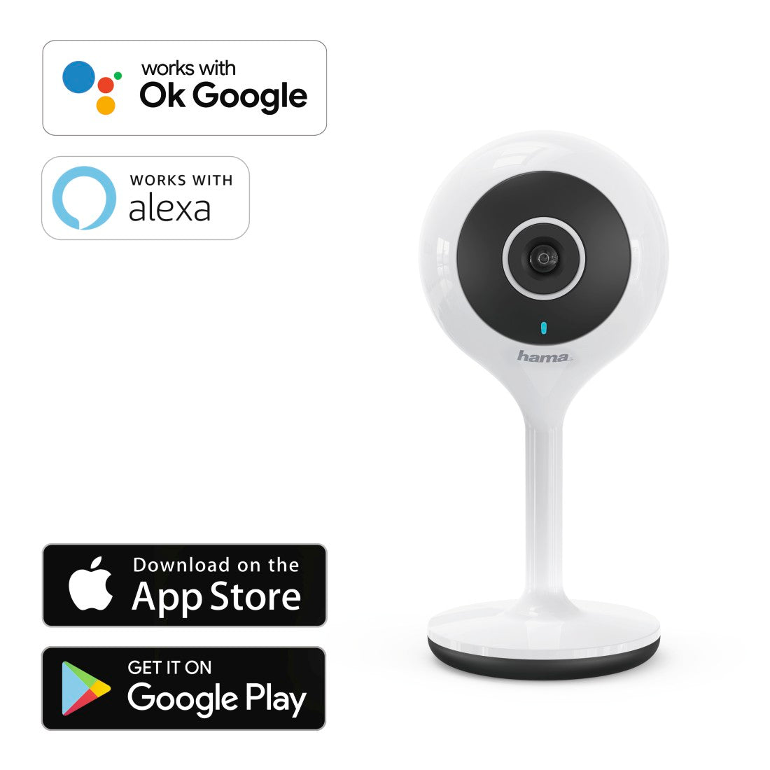 Hama 176566 1080P Wifi Camera, W/ App, Motion Sensor & Night Vision Function, Indoor