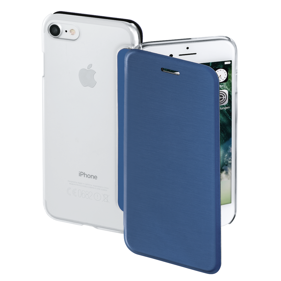 HAMA 177811 "Clear" Booklet Case for Apple iPhone 7/8, dark blue