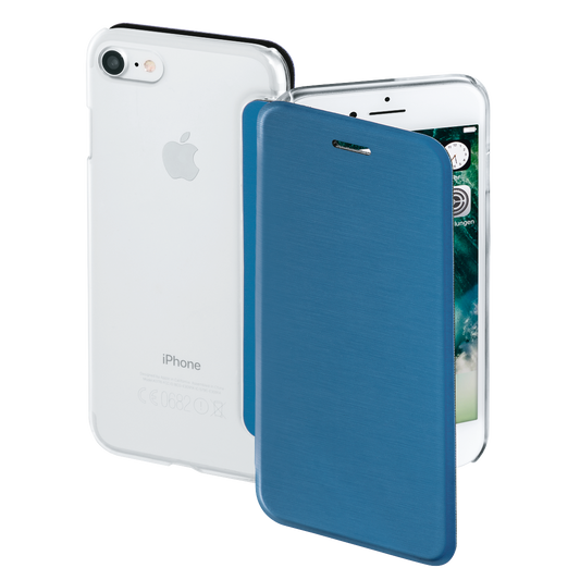 HAMA 177811 "Clear" Booklet Case for Apple iPhone 7/8, dark blue