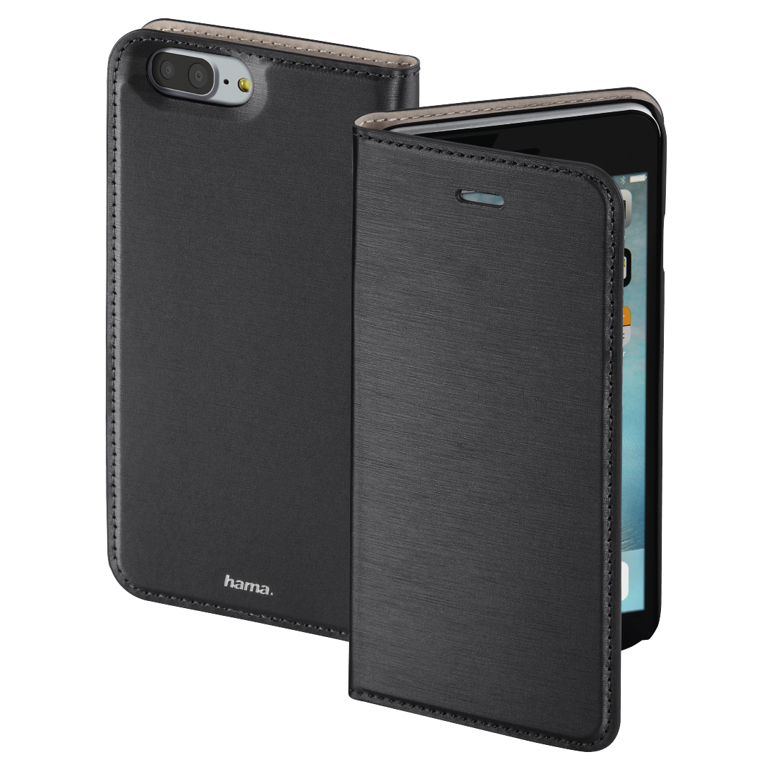 HAMA 177827 "Slim" Booklet Case for Apple iPhone 7 Plus/8 Plus, grey