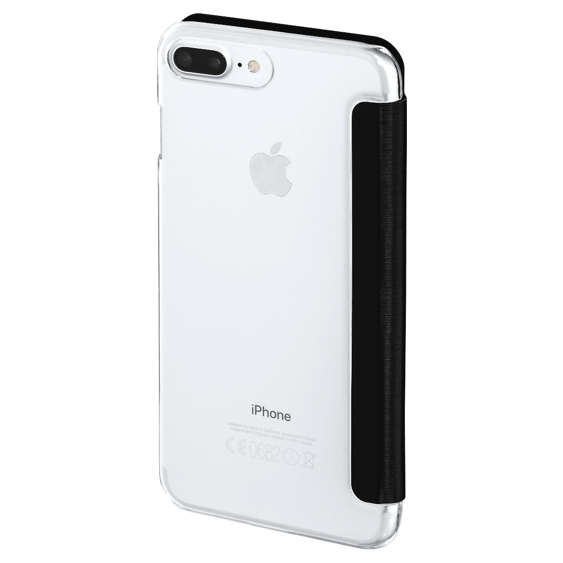 HAMA 177829 "Clear" Booklet Case for Apple iPhone 7 Plus/8 Plus, black