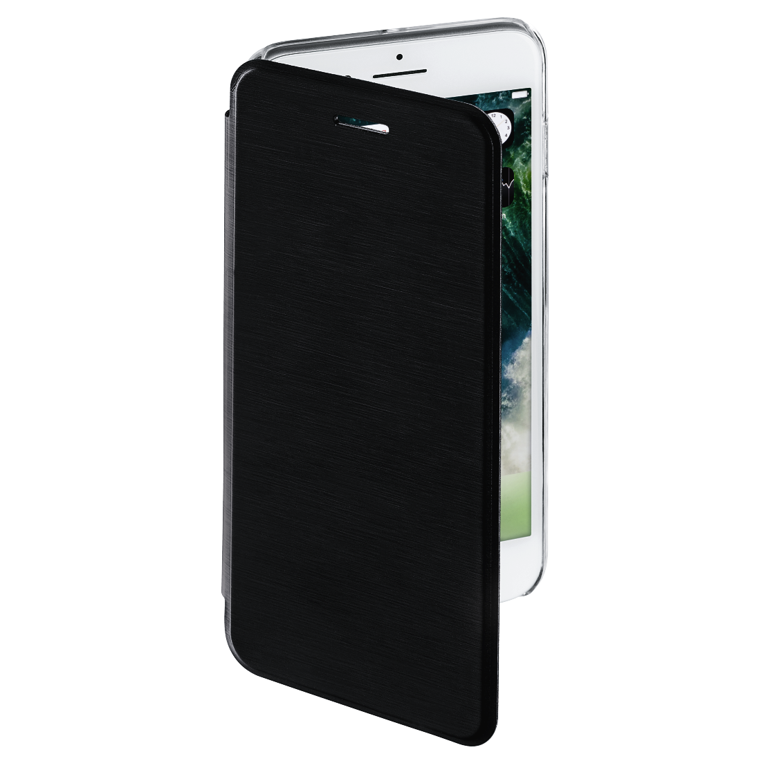 HAMA 177829 "Clear" Booklet Case for Apple iPhone 7 Plus/8 Plus, black