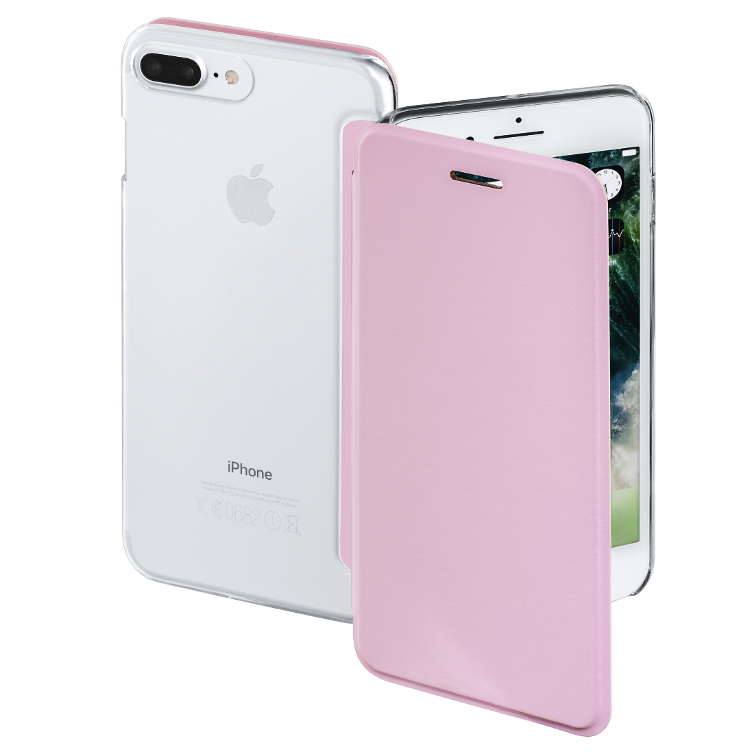 HAMA 177832 "Clear" Booklet Case for Apple iPhone 7 Plus/8 Plus, rose