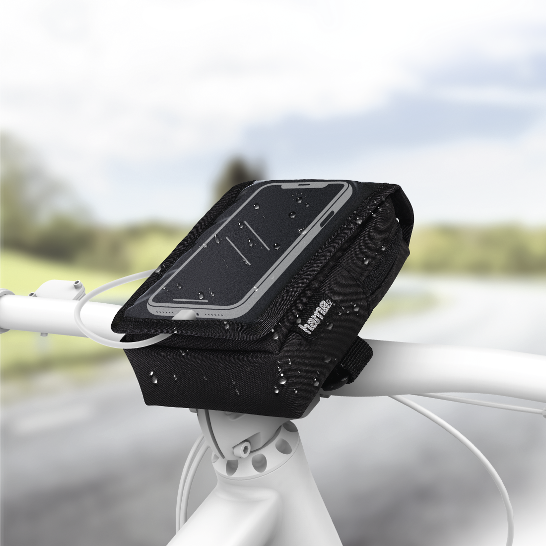 HAMA 178252 Universal Smartphone Bicycle Holder Bag for devices up to 8 cm wide and 14 cm high