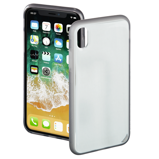 HAMA 181603 "Sticky" Cover for Apple iPhone X/Xs, transparent/grey