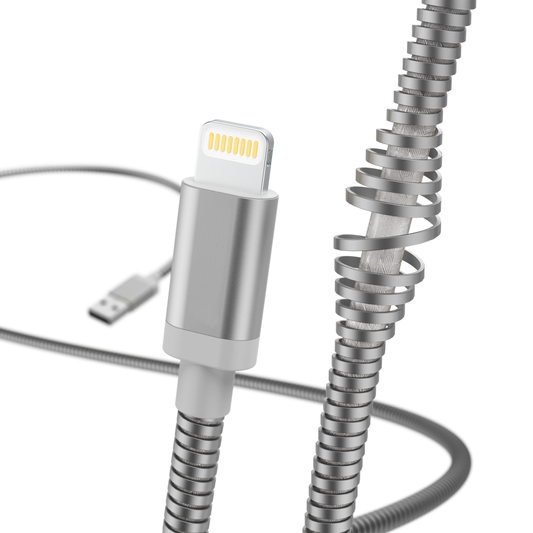 HAMA 183340 "Metal" Charging/Data Cable, Lightning, 1.5 m, silver