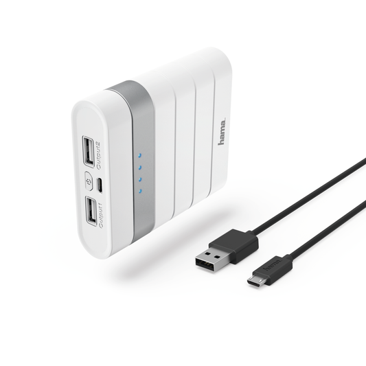 Hama 183357 "Soft Touch" Power Pack, 10400 mAh, white