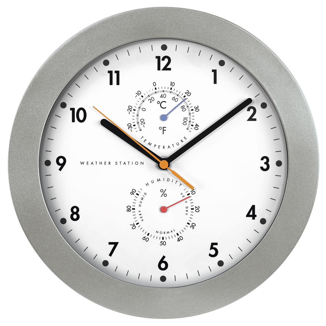 HAMA 186344"PG-300" DCF Radio Wall Clock with Thermometer/Hygrometer