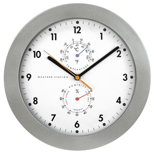 HAMA 186344"PG-300" DCF Radio Wall Clock with Thermometer/Hygrometer