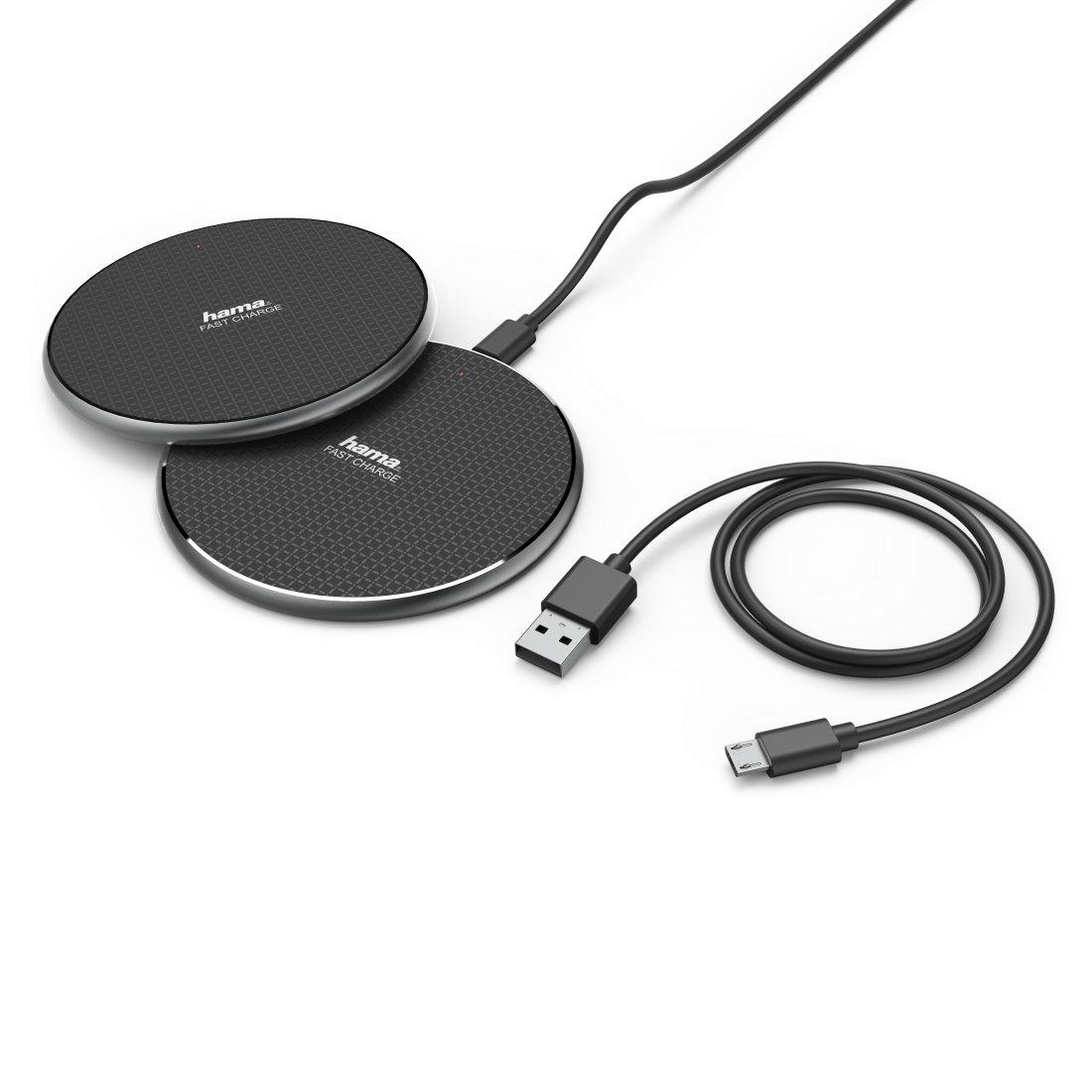 HAMA 188321 "QI-FC10" Wireless Charger, Set of 2, black