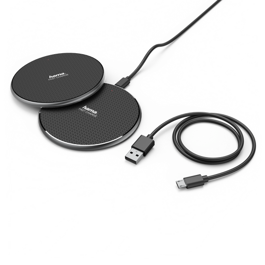HAMA 188321 "QI-FC10" Wireless Charger, Set of 2, black