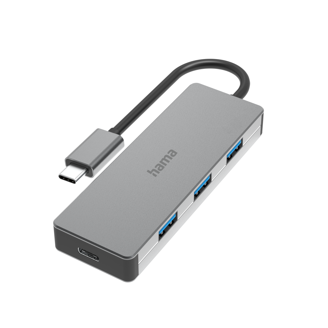 HAMA 200105 USB-C Hub, 4 Ports, USB 3.2 Gen 2, 10 Gbit/s, aluminium