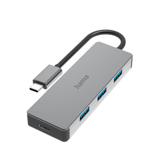 HAMA 200105 USB-C Hub, 4 Ports, USB 3.2 Gen 2, 10 Gbit/s, aluminium
