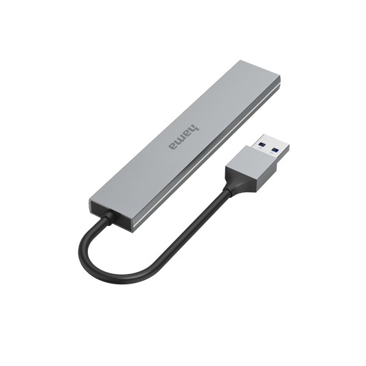 Hama 200114 USB Hub, 4 Ports, Usb 3.0, 5 Gbit/S, Alu, Ultra-Slim