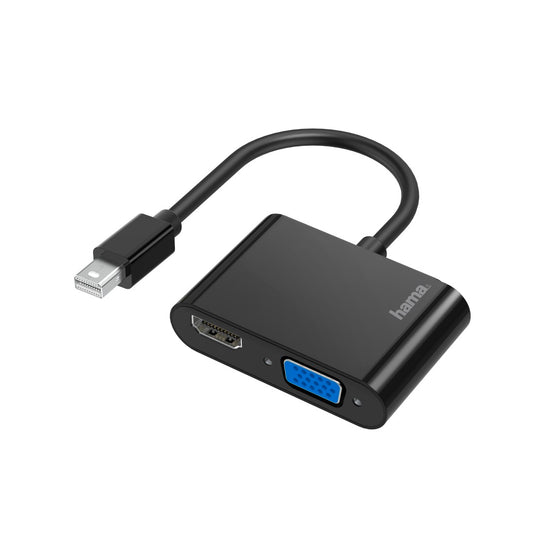 HAMA 200330 Video Adapter,2in1,Mini DisplayPort Plug-VGA & HDMI™Socket,Ultra-HD 4K