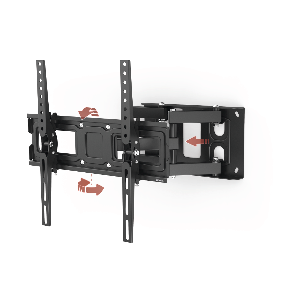 Hama 118125 FULLMOTION TV Wall Bracket, 165 cm (65"), scissor arms, black