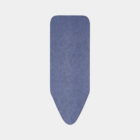 Brabantia 130984 Iron Table Cover C,124x45cm Cotton, 4mm Foam and 4mm Felt Denim Blue
