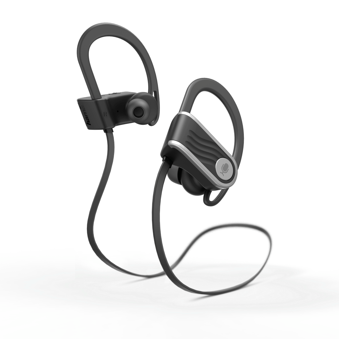 HAMA 184053 "Voice Sport" Bluetooth® Headphones, In-Ear, Micro, Ear Hook, black/silver
