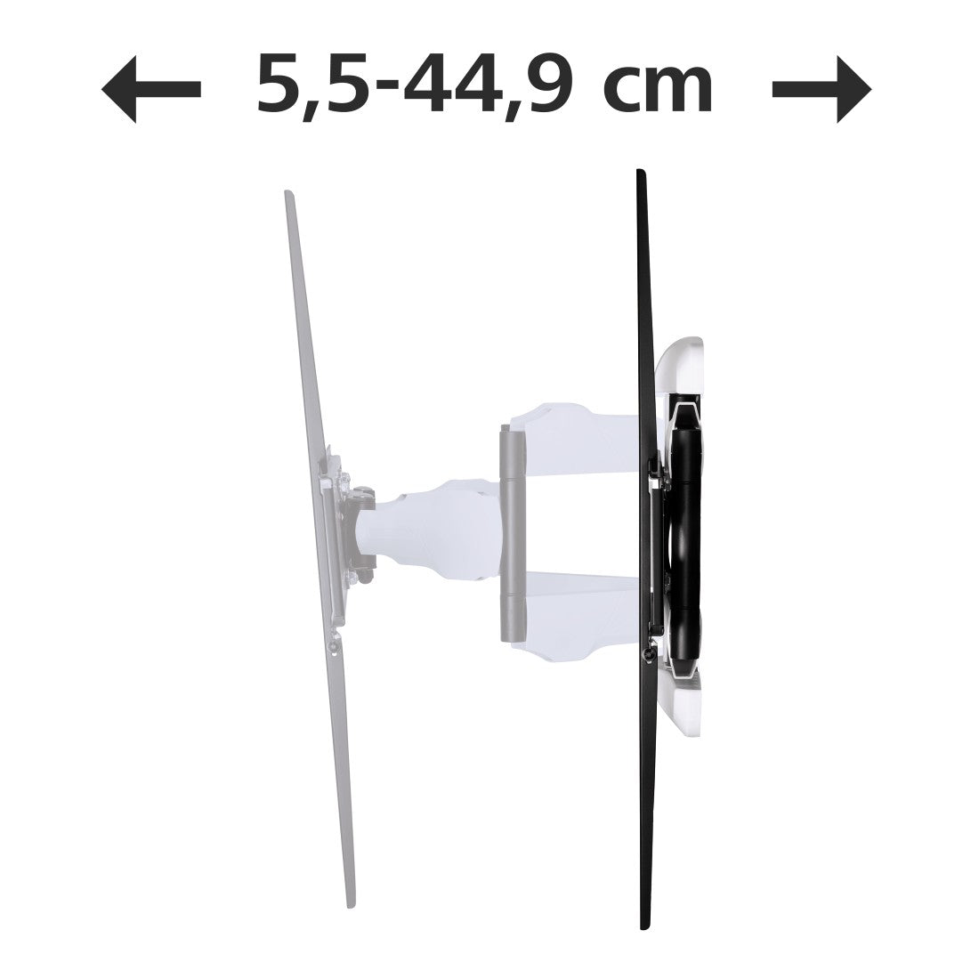 Hama 118626 FULLMOTION TV Wall Bracket, 5 Stars, 229 cm (90"), black/white