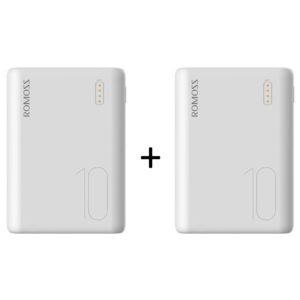ROMOSS DOMINO 1+1 BUNDLE Romoss Power Bank 10000mAh White