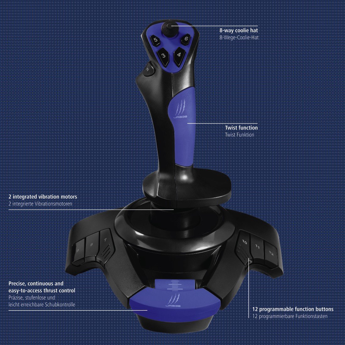 uRage 113753 "uRage Airborne" Vibration Joystick